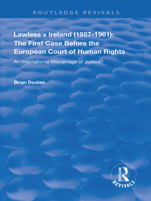 cover image of Lawless v Ireland (1957–1961)